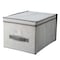 Simplify Storage Tote, 11-13/16 in L x 15-3/4 in W x 11-13/16 in H, Gray, Plastic 26601-GREY - alternate 1